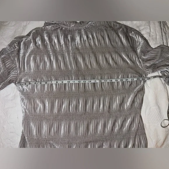 Free People My Best Top, velvet in winter fog, silver gray, oversized,fits M / L - Picture 7 of 8